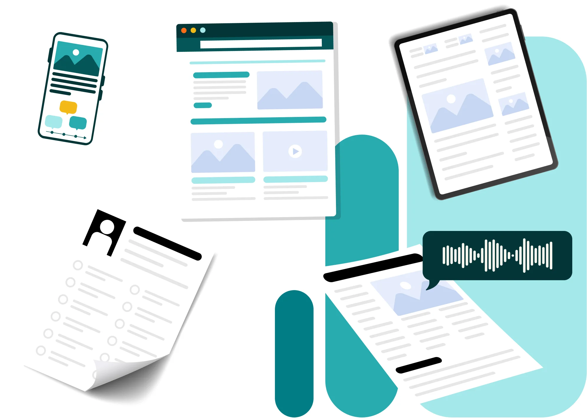 Illustration showcasing how ClarityPDF is transforming how accessibility is being handled from websites to pdfs.