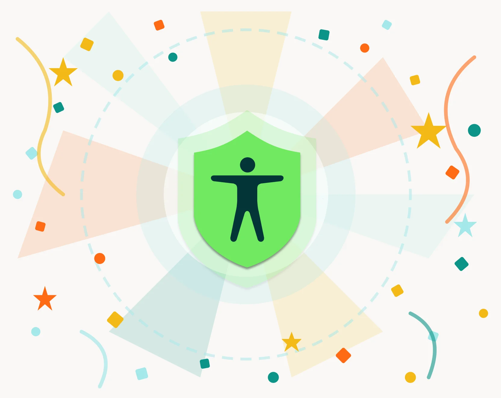 Illustration depicting a celebration for beginning your accessibility journey.