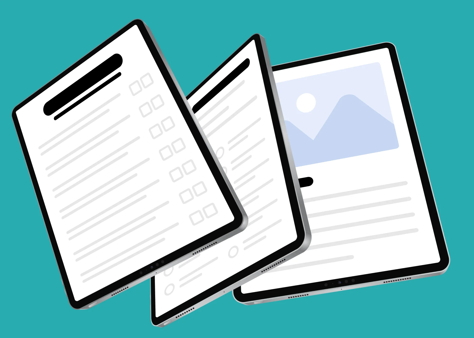 Illustration showcasing how ClarityPDF Parse can interpret and extract content from many document types and provide easily editable content.